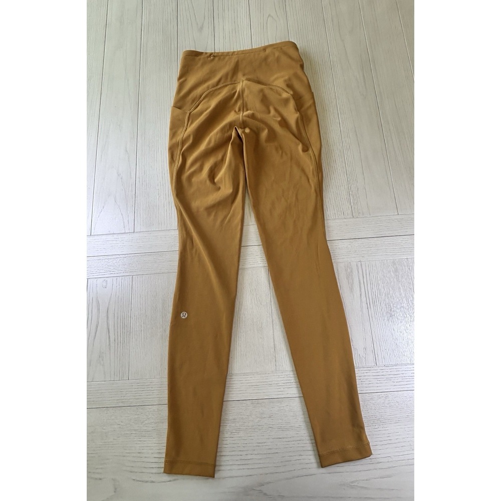 Lululemon Swift Speed High-Rise Tight 28" Leggings Size 4 Brown/Gold EUC - Picture 3 of 7